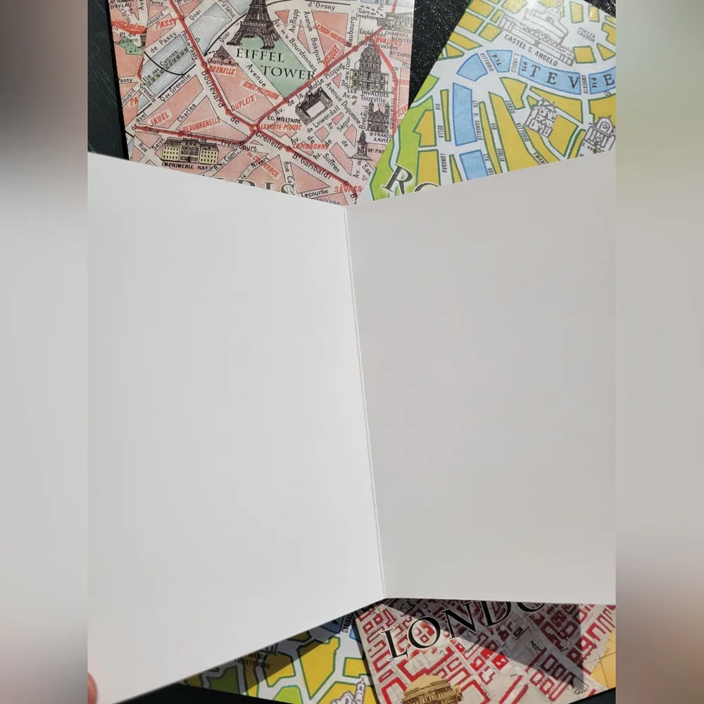 Travel Greeting Cards New York Paris London Rome (10ct) ~ Frameworthy!